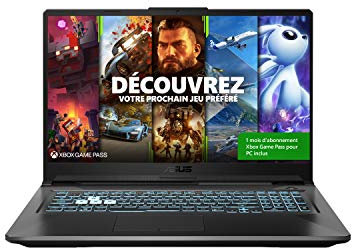 ASUS TUF706LI-H7163T PC Portable Gaming 17 FHD (Intel i5-10300H, RAM 8G DDR4 (3200Mhz), 512GB SSD, Nvidia GTX 1650 Ti - 4GB GDDR6, Windows 10) Clavier AZERTY Français