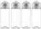 Chubby Gorilla V3 4X 120ml PET Flaschen - Tropfflaschen (transparente Flasche mit transparenter Kappe, 120ml)