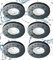 Trango 6er Set 6729IP65-061M6KSD IP65 LED Einbaustrahler in matt Anthrazit inkl. 6x 5 W 3-Stufen dimmbar 6000K kaltweiß Ultra Flach LED Modul, außen Einbauspots, Bad Deckenstrahler Deckenlampe