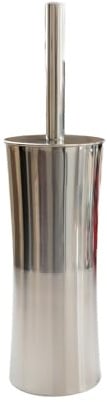 Bagnoxx Toilettenbürste 10cm x 25cm Silber | mit Deckel, Halter aus Edelstahl, WC Bürstengarnitur, 37,5cm Klobürste, moderne Bad Deko, schöneres Wohnen
