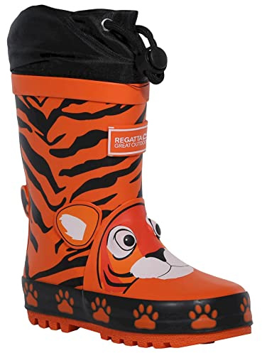 Regatta Kids Mudplay Jnr BlazeOraTigr EU31/UK12 Orange