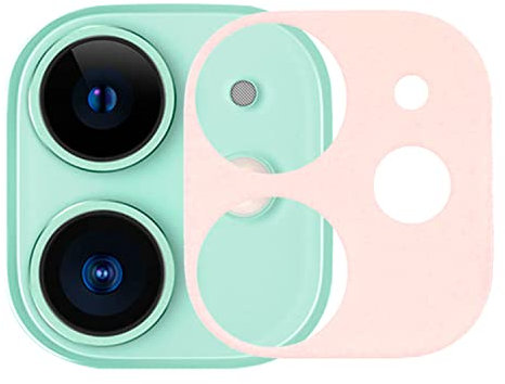 Protector de Cámara Cristal Compatible con iPhone 11. [Cobertura Completa] Protector de Cámara Trasera de Vidrio Templado. Anti-Rasguños, Anti-Polvo. Accesorios de iPhone 11(Rosa Arena)