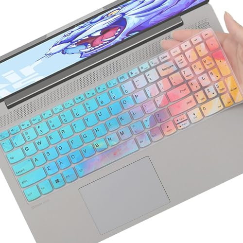Keyboard Cover for Lenovo Yoga 7/Yoga 7i 15.6 16, 2025-2022 IdeaPad 5/IdeaPad 3/IdeaPad 5i/IdeaPad 3i/IdeaPad 1 1i 15.6 17.3, Flex 5 15.6, Yoga/IdeaPad Slim 7 15.6, ThinkBook 15/15p G2 G3 G4
