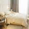 Omela Warm Fleece Winter Bettwäsche 200x220 Creme Weiß Cashmere Touch Plüsch Bettbezug mit Kopfkissenbezug 80x80 cm 3 Teilig Flauschig Coral Fleece Microfaser Winterbettwäsche Set Reißverschluss