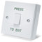 SecureMyDoor PRESS TO EXIT Button - Gloss White Plastic Door Release Switch - Perfect for Access Control Systems in Commercial & Residential Settings - Easy Surface Mount Installation