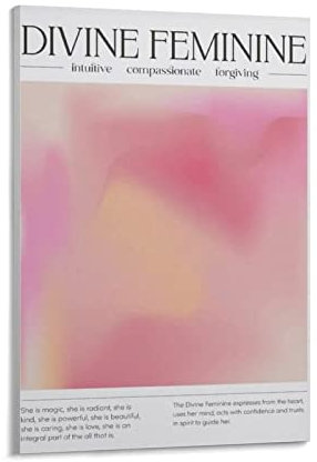 JITENG High Vibrations Divine Feminine Aura-Poster, Kunstwerke, Leinwand, Poster, Wandkunstdrucke, moderne Dekoration, 30 x 45 cm