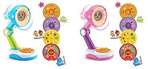 VTech Funny Sunny – Interaktive Lampen-Freundin – Führt durch den Tag, erzählt Geschichten, spielt Spiele, animiert zur Bewegung & Funny Sunny – Interaktive Lampen-Freundin pink