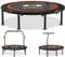 FK Sports Foldable Fitness Rebounder Trampolines, 48 Foldable Mini Trampoline with T Bar Handle, Round Mini Fitness Trampoline a indoor trampoline (48 with T bar Handle)