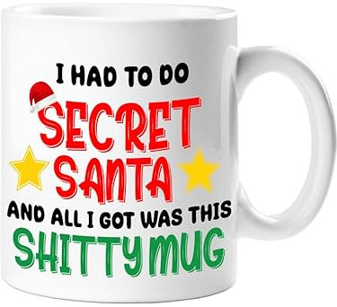 Funny Mug Office Rude Secret Santa for Women, Men Work Colleagues – All I got is This Coffee Mug (Shitty Mug)