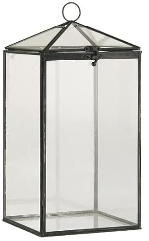 Ib Laursen Green House Lanterne avec fond en verre et toit