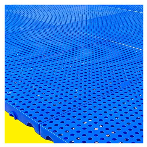 Rack De Stockage De Palette En Plastique, Tapis De Grille De Stockage De Sécurité HDPE Facile À Empiler, Tapis Imperméable À L'eau De Stockage Extérieur Portable Pour Usine ( Color : Blue , Size : 100