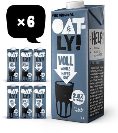 Oatly Haferdrink 2,8% Fett - Packung mit 6 (6 x 1 Liter)