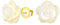 CPSLOVE Moda Orecchini a Conchiglia da Donna in Argento 925 Creativi Orecchini a lobo con Fiori di Rosa per Ragazze