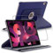 ebestStar - Cover per iPad 10.9 (2022) Apple, Custodia Protezione Rotazione 360, Pelle PU, Blu scuro + Vetro Temperato