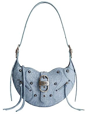 JW PEI Damen Tessa Umhängetasche - Denim geprägte Blau