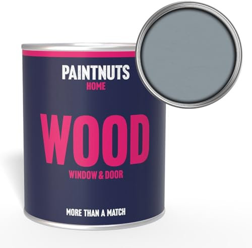 PaintNuts Wood Window & Door Paint - RAL-7001 - SILVER GREY Matt 250ml Tin