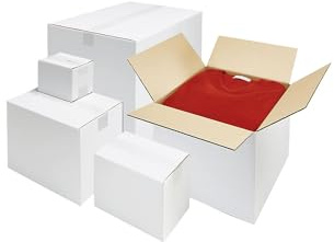 ratioform | Wellpapp-Faltkarton | weiß | LxBxH 400 x 325 x 273 mm | 2-wellig