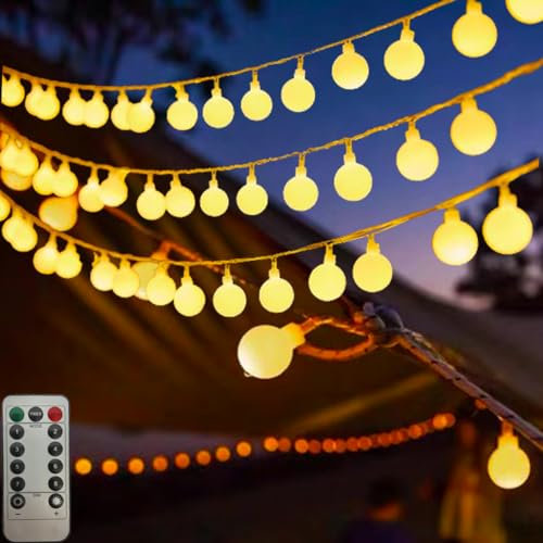 PAWARSO Fairy Lights, 8 Lighting Modes 16ft 50LEDs, Waterproof Fairy Ball Lights Battery for Wedding, Bedroom, Party, Christmas