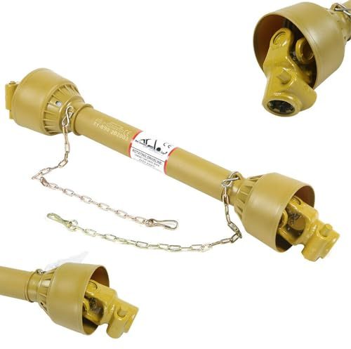 Zapfwelle Gelenkwelle, 740-950mm 210 Nm Kardanwelle Gelenkwelle mit Schutz PTO-Shaft Antriebswelle,1 3/8 - 6 Zähne,TYP A (55-75 cm)