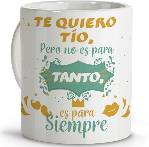 LolaPix Tasses à thé originales. Tasses originales à offrir. Cadeau oncle. Cadeau pour oncle. Tasse en céramique de 330 ml.