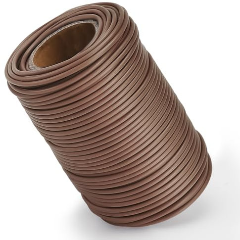 TELENT OUTDOORS 130 Feet Soft Plant Tie Brown Twist Garden Ties for Plants Gardening Home Office Organization TPR Garden Ties Supplies with 2.5mm Diameter