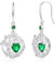 FANCIME Lebensbaum Smaragd Ohrringe für Damen 925 Sterling Silber Baum des Lebens Ohrstecker Hängende Schmuck Geschenke für Damen Frauen Mädchen