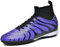 Bolognifi Scarpe da Calcio Alte da Uomo Scarpe Sportive da Allenamento for Esterni(Color:Purple,Size:41 EU)