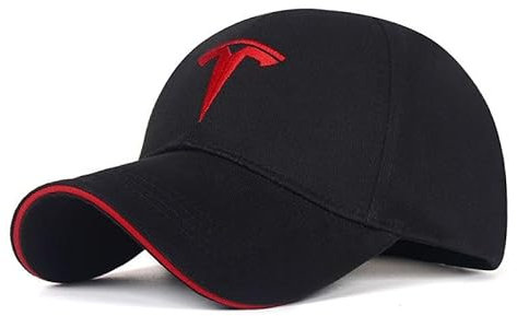 Auto-Baseballkappe,Für Tesla Model 3 Model S Model X Model Y Verstellbare Waschbare Baseball Cap,Golfmützen atmungsaktive Sportmützen für Damen und Herren Outdoor-Hüte,A