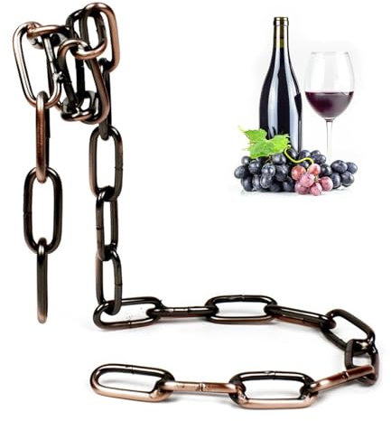 Generisch Creative Wine Rack with Metal Chain, Metal Wine Holder, Retro Craft, Chains - Floating Iron Chains Wine Bottle Rack for Home, Bar, Restaurant or Decoration