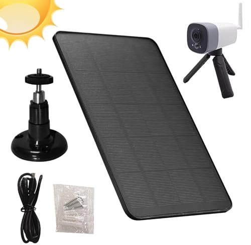 Pannello Solare Per Telecamera Di Sicurezza - Pannello Solare Per Montaggio Parete, Pannelli Caricabatterie Solari Esterni Impermeabili, Staffa Di Montaggio 360° Multiuso, Cavo Da 1,2 M