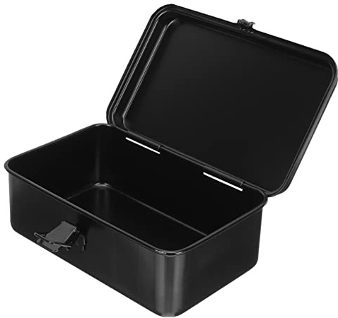 KONTONTY Kleiner Metall Werkzeugkasten Mit Verschluss Tragbarer Organizer Für Schraubendreher Und Kleinteile Werkzeugbox Für Zuhause Garage Werkstatt Und Auto