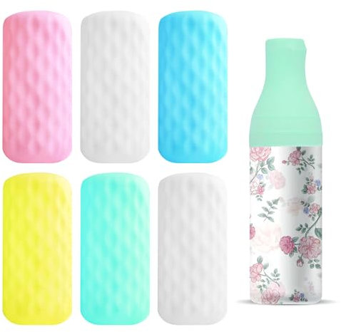 Kabwea Confezione da 6 tappi per bottiglie in silicone, protezione dalle perdite da viaggio, da viaggio, da viaggio, da viaggio, in silicone, da viaggio