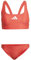 adidas Donna 3 Stripes V-Back Bikini, Semi Lucid Red/White, 38