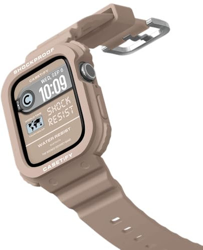 CASETiFY Bounce Odyssey Band Compatible with Apple Watch Series 10,42mm - Latte
