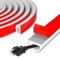 ACESOME Kabelkanal Selbstklebend, Minikabelkanäle, Halbrunde Kabelabdeckung Kabelschacht, PVC Flexibler Kabelkanal weiß, Cable Hider, Kabelschacht zum Verstecken von 1 Kabel 14x10mm (3m)