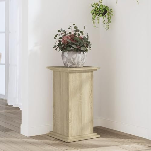 Gecheer Pflanzenständer Blumenständer Pflanzenregal Blumenregal Sonoma-Eiche 33x33x60 cm Holzwerkstoff