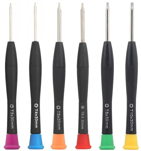 Lot de petits tournevis Torx magnétiques T3 T4 T5 T6 T8 T10 Tournevis de sécurité Torx compatible avec Xbox PS5 PS4 Kit de réparation pour ordinateur portable