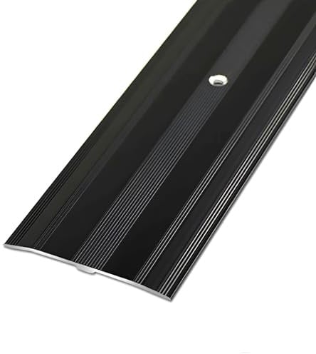 YTYTU 6 cm Breite Türschwellen Leiste Aus Aluminium, Übergangsstreifen, Türübergangsleisten, Ausgleichsprofil Von Holz Zu Fliesen, Zum Verbinden Von Bodenlücken, Schwellenübergang(Black)