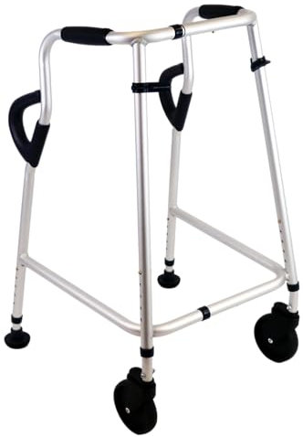 Walk Safe® - The Most Significant Walking Frame Design Innovation in 70 Years, Doubles Stability When Turning. Adjustable Height & Width Frame by NRS Healthcare – Large