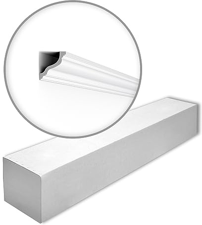 WT10 WALLSTYL Deckenleiste - 11 Stk. (22 m) - 84 x 84 x 2000 mm - NOËL & MARQUET - eine Marke von NMC - Extrudiertes Polystyrol mit hoher Dichte
