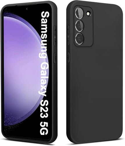 Eiselen Handyhülle für Samsung Galaxy S23 5G Hülle - Schwarz Ultra Dünne Soft-hautfreundlich Silikon TPU Schutzhülle - Kratzfest, Rutschsicher, StoBfest Haltbar Case Cover