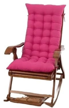 USOHJZ Liegestuhlauflage Schaukelstuhlkissen, Outdoor-Gartenstuhlkissen, rutschfeste Hochlehner-Stuhlpolster, waschbar, Sonnenliegen-Kissen Auflage Gartenliege(Pink)