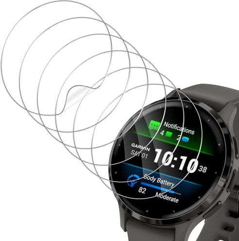 HidWee 6 Piezas Compatible con Garmin Venu 3S Protector de Pantalla, HD Protector Película de Flexible de TPU [No es de cristal], Anti-Burbujas Anti-arañazo Protectora