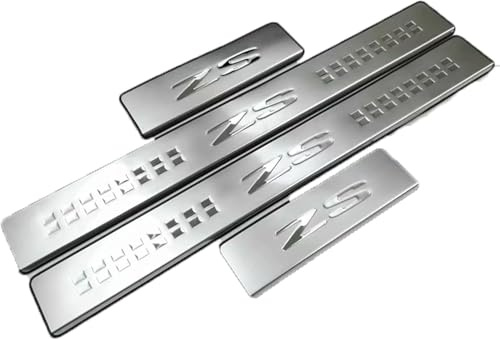 DACINHFB 4PCS Stainless Steel Car Door Sill Protectors for MG ZS EV 2019–, Scratch Resistant Sill Guards Car Accessories Threshold Trim Kit