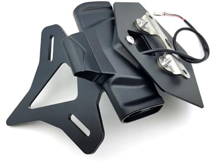 Nummernschild Rahmen Passend für BMW S1000RR 2019–2024 und S1000R 2021–2024 Motorrad-Kennzeichenhalter, Fender Eliminator-Halterung mit LED(1)