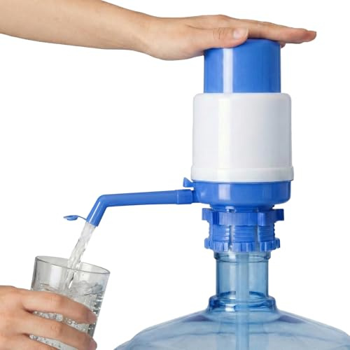 Manueller Wasserspender Handpumpe EIN-klick-Stopp tragbar Küche | Handpumpe, Trinkwasserspender, Einfache Handhabung, Ideal für Küche,Büro,Camping, Outdoor,Schule, BPA-frei,Kunststoff