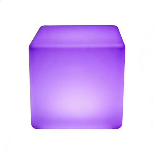 Madelynn LED Sitz-Hocker 3,6W Leuchtwürfel Hocker Wasserdicht LED Würfel Sitzwürfel mit Fernbedienung, 7 Dimmbare Farben, 30x30x30cm, für Hause, Bars und KTV