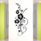 Grandora Wandtattoo Hibiskus Blumenranke Elainore I schwarz (BxH) 46 x 110 cm I Flur Wohnzimmer Blume Ranke Sticker Aufkleber Wandaufkleber Wandsticker W5031