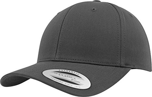 Flexfit Damen und Herren Baseball Caps Curved Classic Snapback Cap, Farbe Charcoal Grau