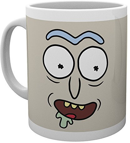GB Eye Morty Rick Face Tasse, Holz, Mehrfarbig, 15 x 10 x 9 cm